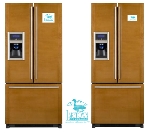 Freestanding Counter Depth French Door Refrigerator with 20 cu. ft. Total Capacity, 4 Glass Shelves, External Water Dispenser,